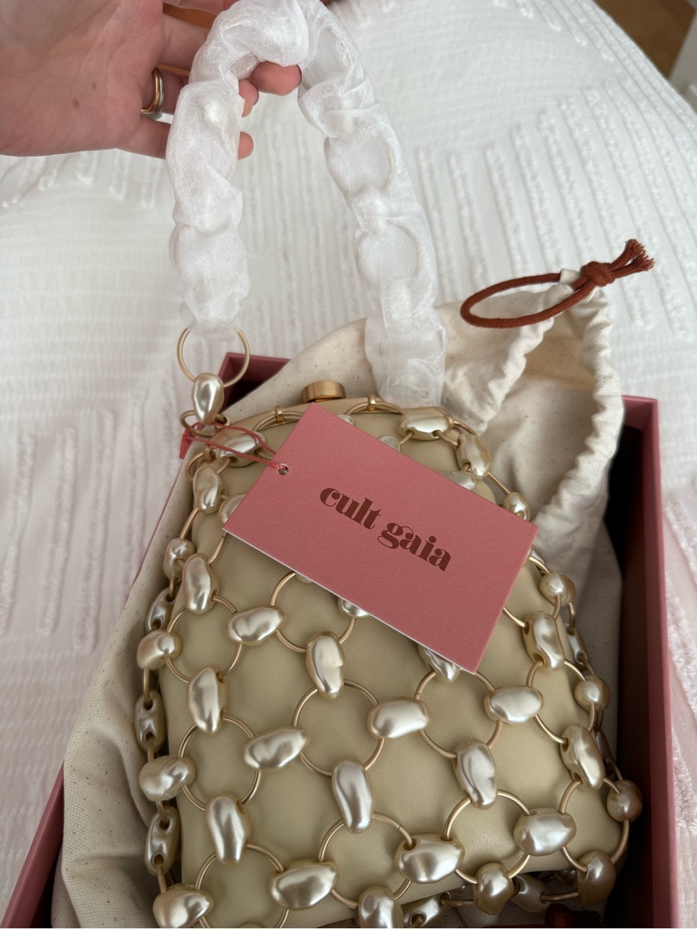 Cult Gaia Brielle Pearl Bag BRAND NEW - Picture 5 of 9